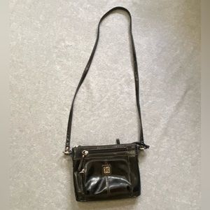 Giani Bernini Black Crossbody Leather Purse